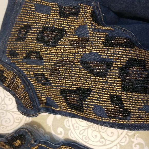 Chico's Jean's Embroidered Jaquet - sz 0 - Picture 3 of 8